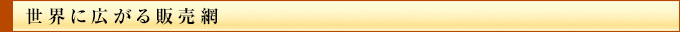 世界に広がる販売網